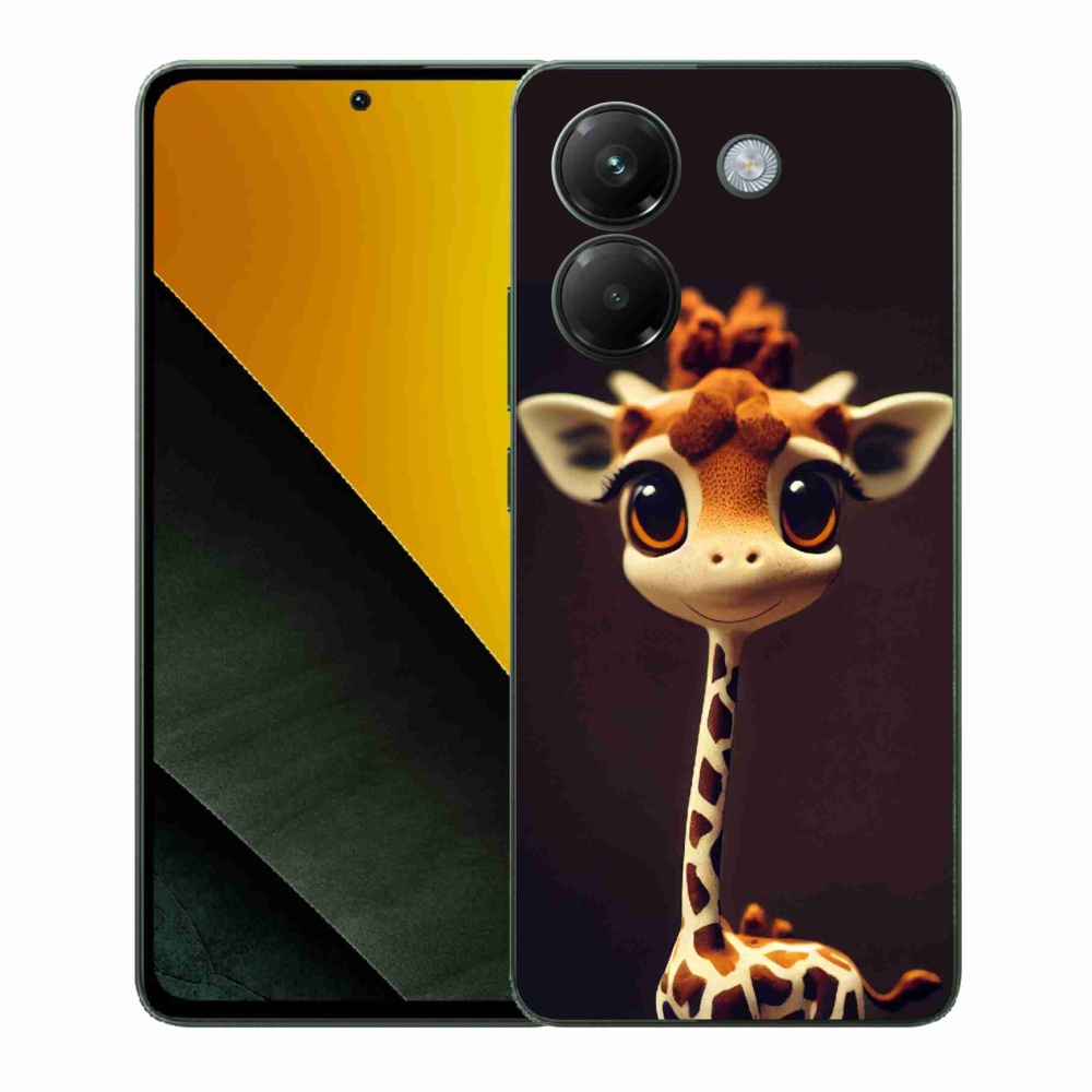 Gél borítás mmCase a Xiaomi Poco M7 Pro 5G számára - kis zsiráf