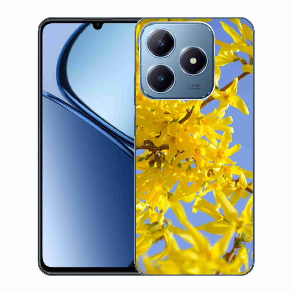 Gél borító mmCase a Realme C63 készülékhez - sárga virágok