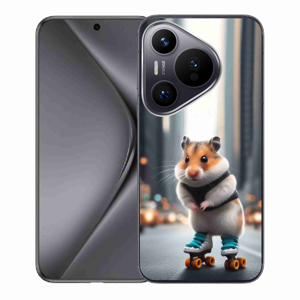 Gél borítás mmCase a Huawei Pura 70-hez - hörcsög a korcsolyán