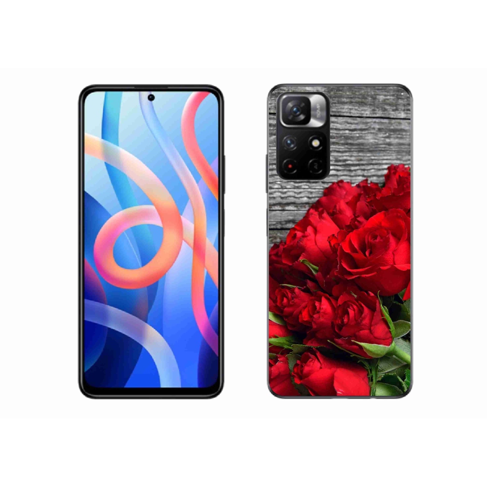 Gél borítás mmCase a Xiaomi Redmi Note 11S 5G-hez - piros rózsa