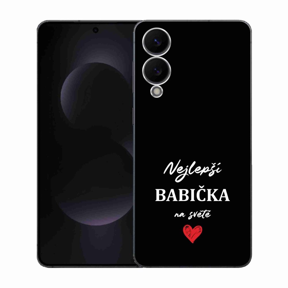 Gél borítás mmCase Samsung Galaxy S25 Edge - Best Grandma 1 fekete háttérrel