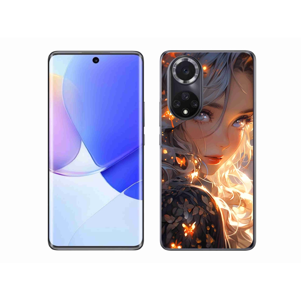 Gél borító mmCase a Huawei Nova 9-re - lány és pillangók