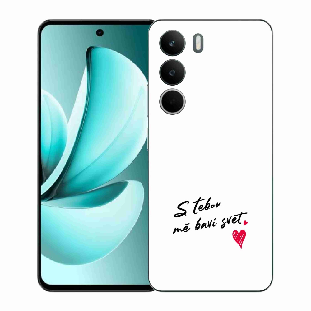 Gél borító mmCase a Realme C71 készülékhez - szerelmes szöveg 1 fehér háttér