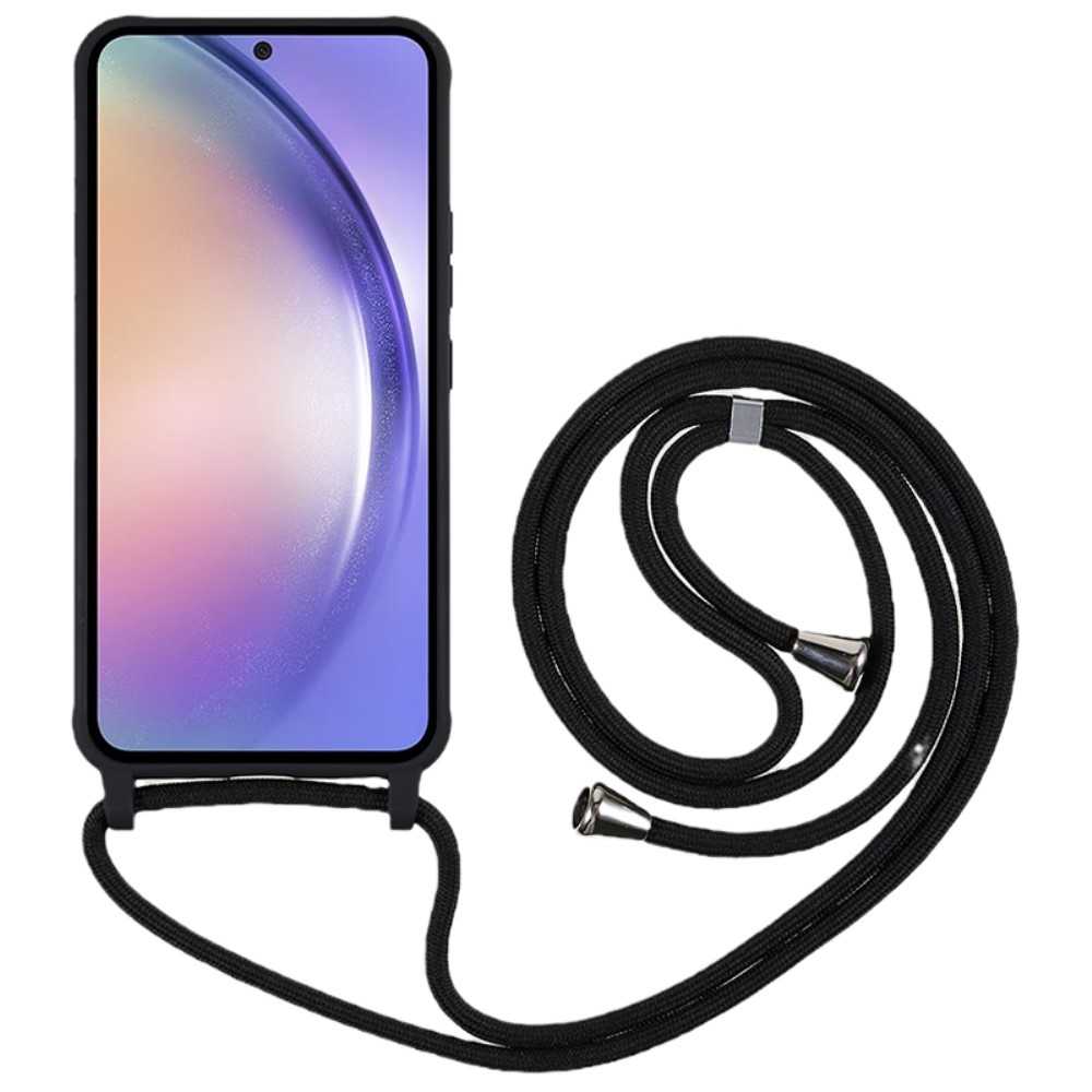 Zsinórral ellátott zselés tok Samsung Galaxy A36 5G-hez - fekete