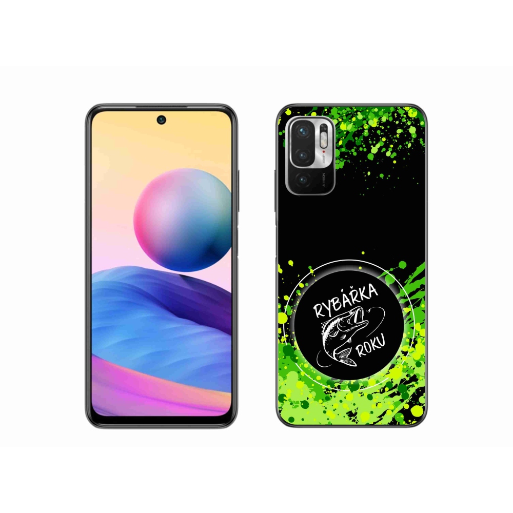 Gél borítás mmCase a Xiaomi Poco M3 Pro/5G számára - az év horgásza fekete háttérrel