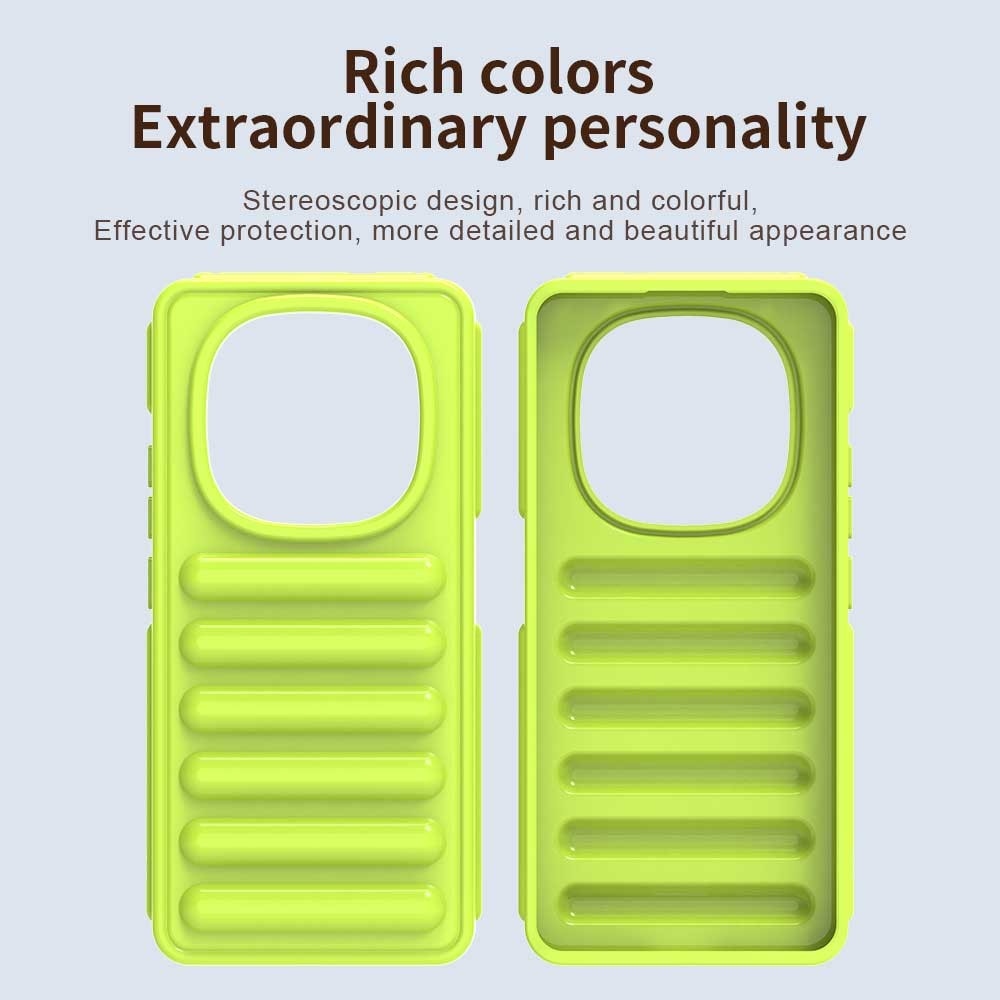 Csíkos tartós borító Xiaomi Redmi Note 14 Pro+ 5G - zöld