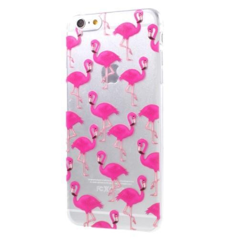 Backy zselés tok iPhone 6 Plus és iPhone 6s Plus készülékhez - flamingók