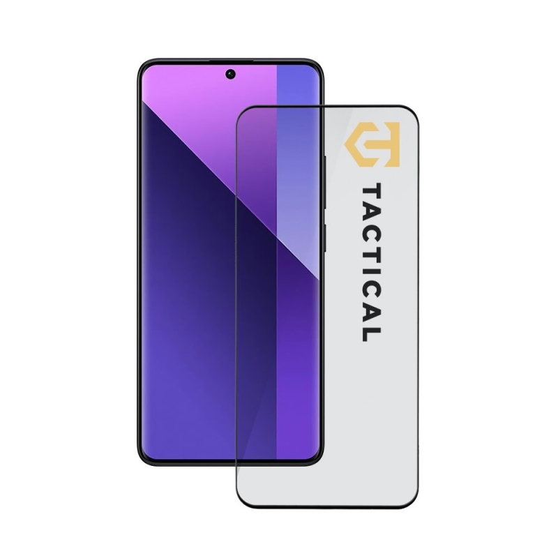 Taktikai üvegpajzs 5D üveg a Xiaomi Redmi Note 13 Pro+ 5G Fekete számára