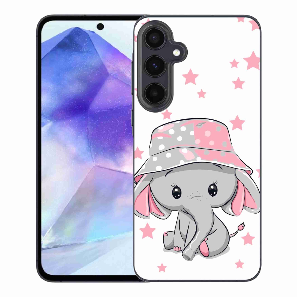 Gél védőhuzat mmCase Samsung Galaxy A55 5G - rózsaszín elefánthoz