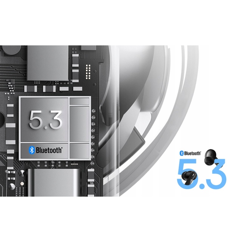 Baseus Bowie E19 vezeték nélküli fejhallgató Cluster fekete