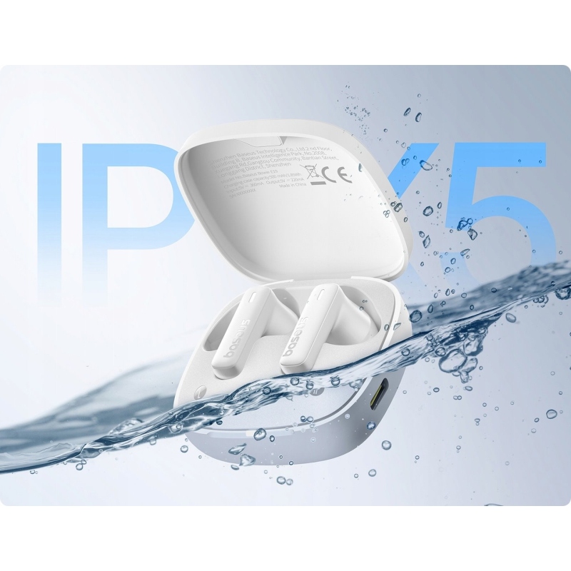 Baseus Bowie E19 vezeték nélküli fejhallgató Stellar White