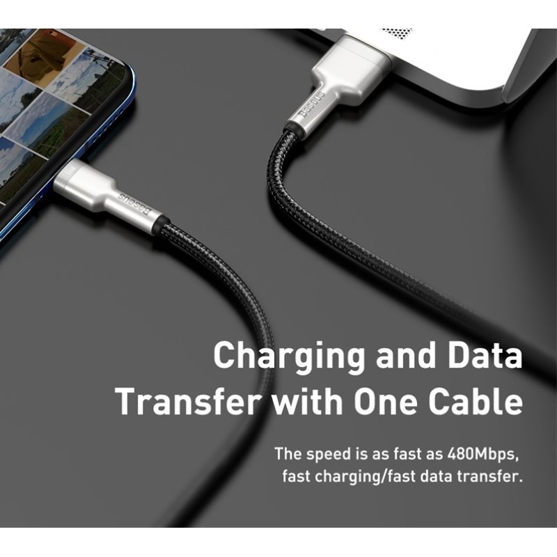 Baseus CAKF000001 Cafule adatkábel USB-USB-C 66W 0.25m fekete
