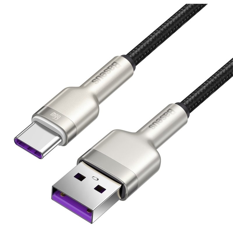 Baseus CAKF000001 Cafule adatkábel USB-USB-C 66W 0.25m fekete