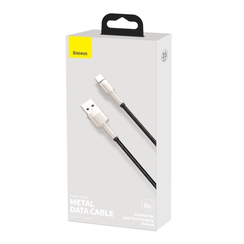 Baseus CAKF000001 Cafule adatkábel USB-USB-C 66W 0.25m fekete