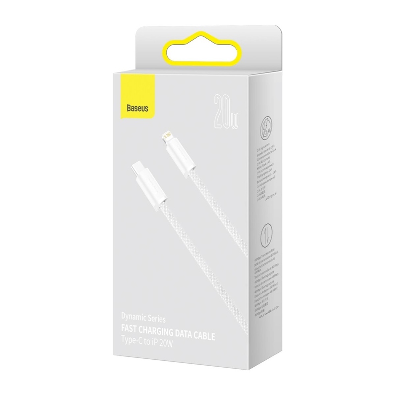 Baseus CALD000102 Dynamic Series USB-C Lightning kábel 20W 2m Fehér