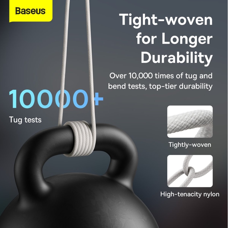 Baseus CALD000602 Dynamic sorozatú gyors töltő adatkábel USB - USB-C 100W 1m Fehér