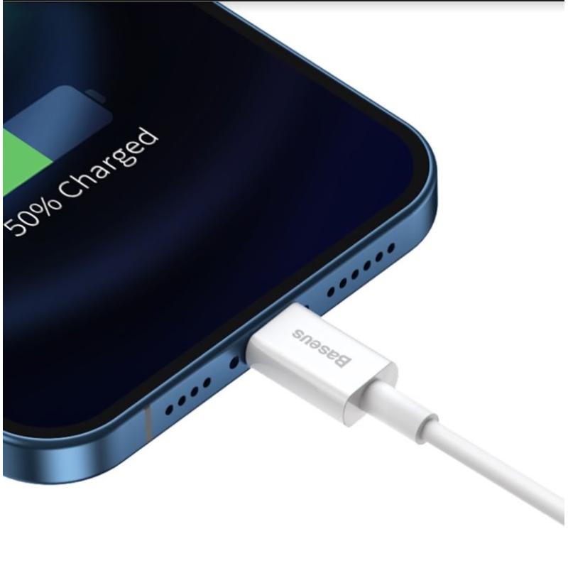 Baseus CALYS-A02 Superior gyors töltőkábel Lightning 2.4A 1m Fehér