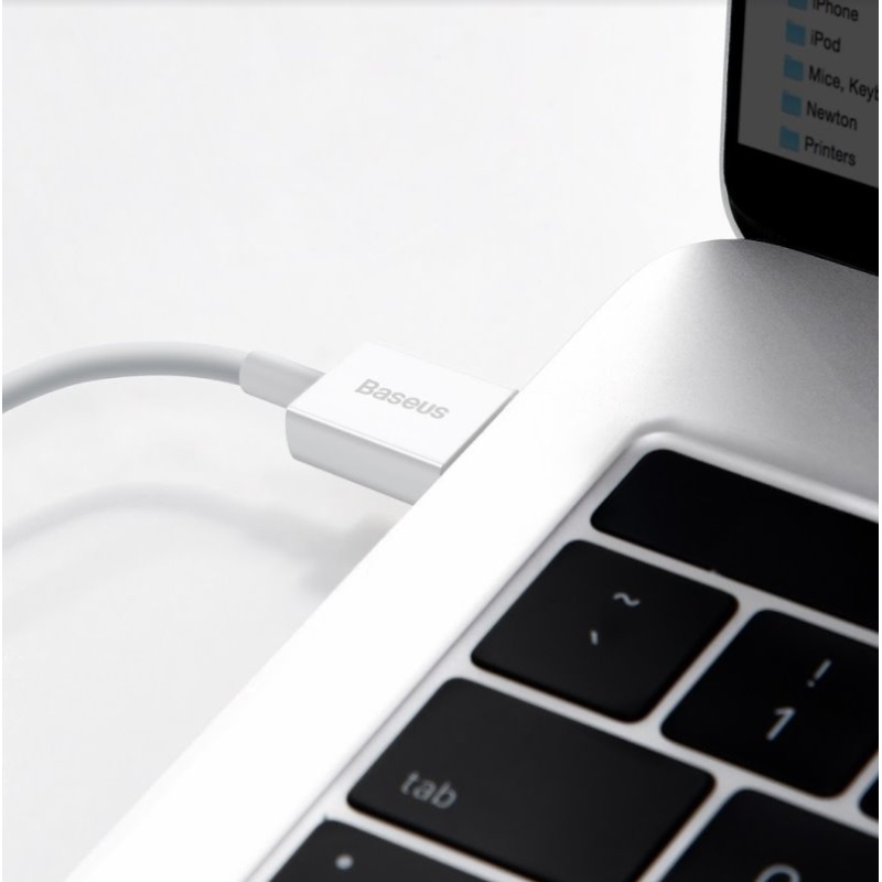 Baseus CALYS-C02 Superior gyors töltőkábel Lightning 2.4A 2m Fehér