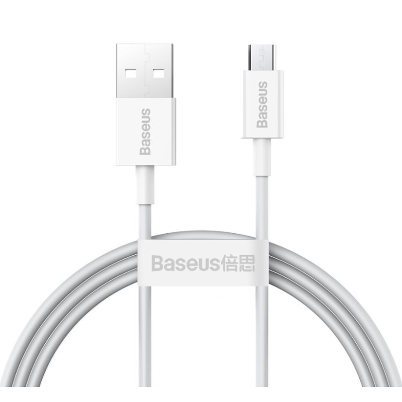 Baseus CAMYS-02 Superior gyors töltő adatkábel MicroUSB 2A 1m Fehér