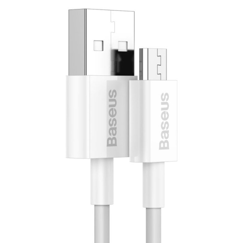 Baseus CAMYS-02 Superior gyors töltő adatkábel MicroUSB 2A 1m Fehér