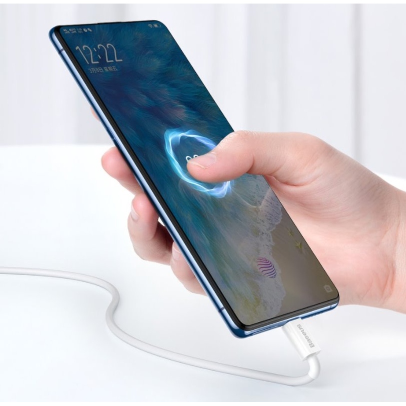 Baseus CAMYS-02 Superior gyors töltő adatkábel MicroUSB 2A 1m Fehér