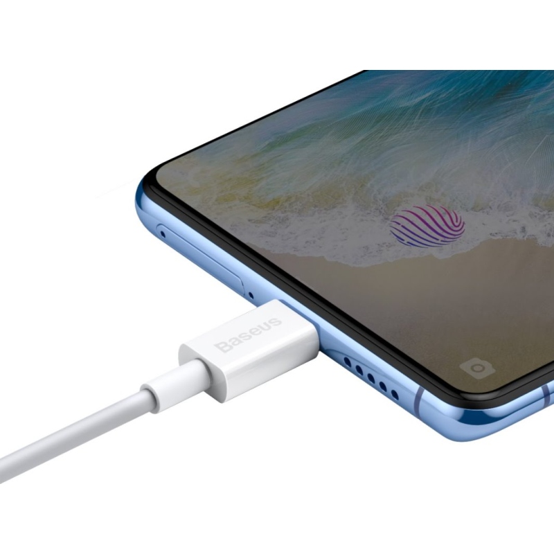 Baseus CAMYS-02 Superior gyors töltő adatkábel MicroUSB 2A 1m Fehér