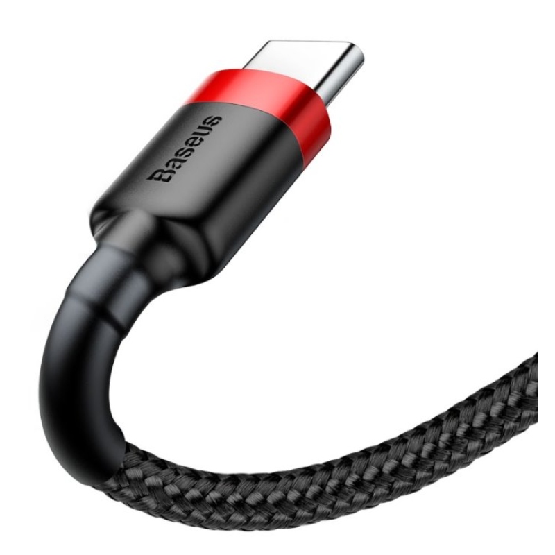 Baseus CATKLF-B91 Cafule kábel USB-C 3A 1m piros/fekete