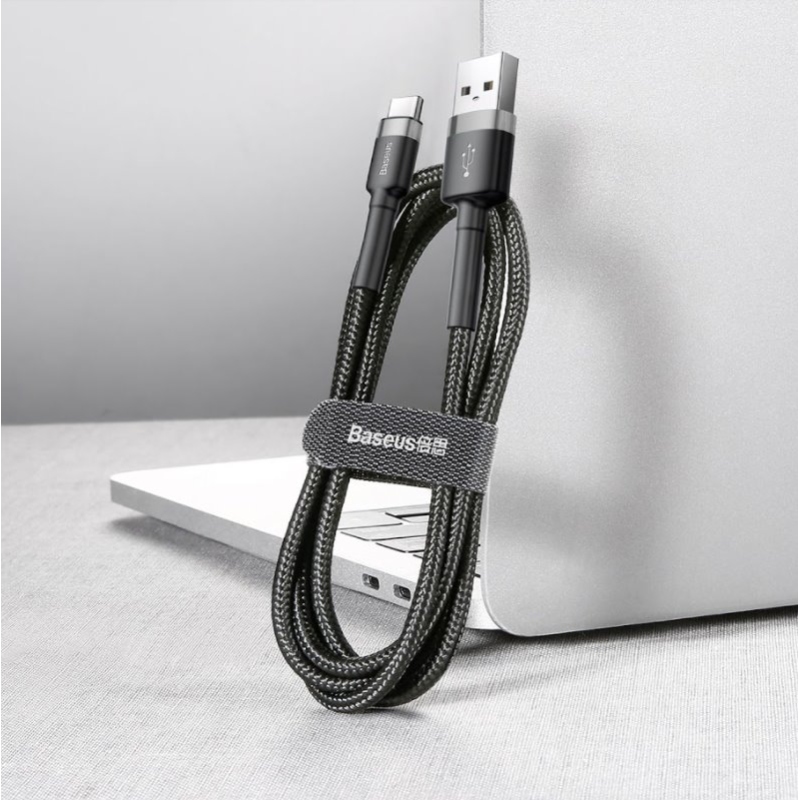 Baseus CATKLF-BG1 Cafule kábel USB-C 3A 1m Szürke/fekete