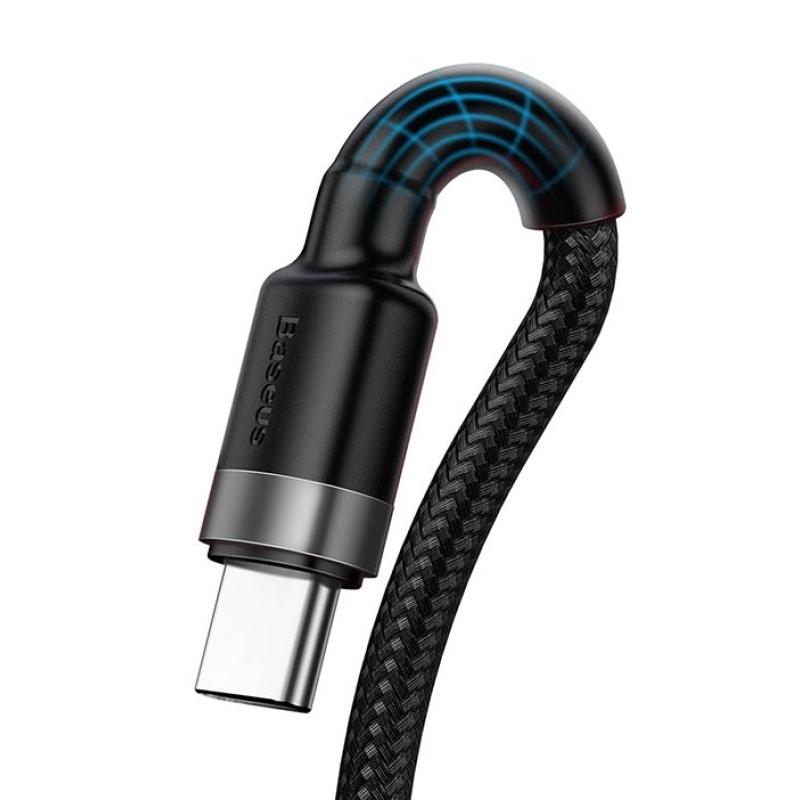 Baseus CATKLF-PG1 Cafule gyorstöltéses adatkábel USB kétoldalas USB 40W 1m szürke/fekete