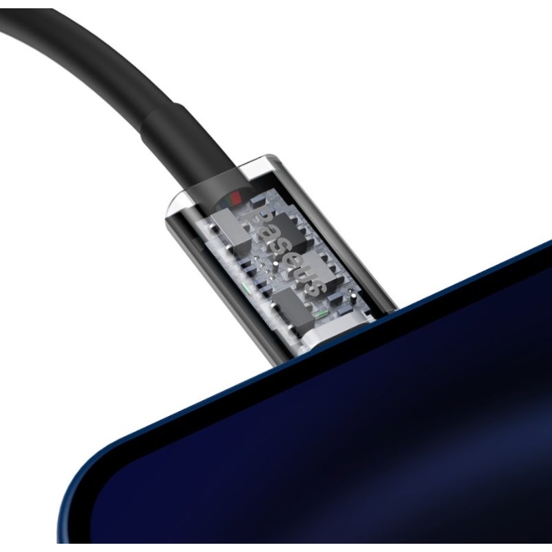 Baseus CATLYS-A01 Superior gyors töltő adatkábel USB-C Lightning 20W 1m Fekete