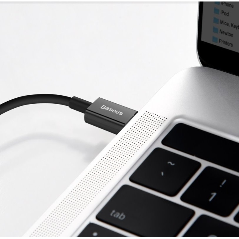 Baseus CATLYS-A01 Superior gyors töltő adatkábel USB-C Lightning 20W 1m Fekete