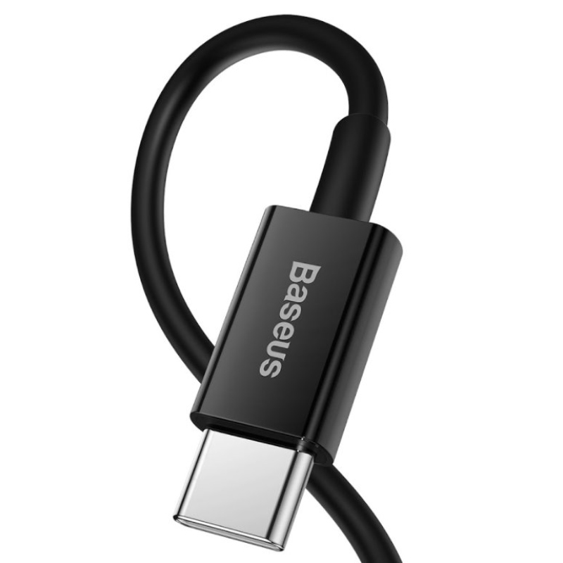 Baseus CATLYS-C01 Superior gyors töltő adatkábel USB-C Lightning 20W 2m Fekete