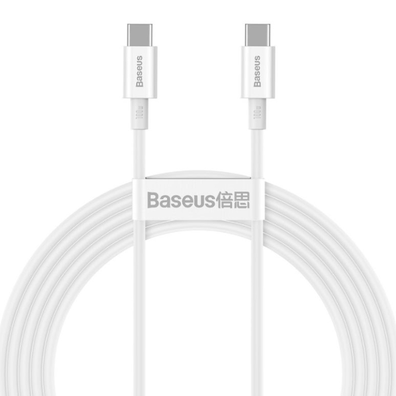 Baseus CATYS-C02 Superior Gyors töltő adatkábel USB-C - USB-C 100W 2m Fehér