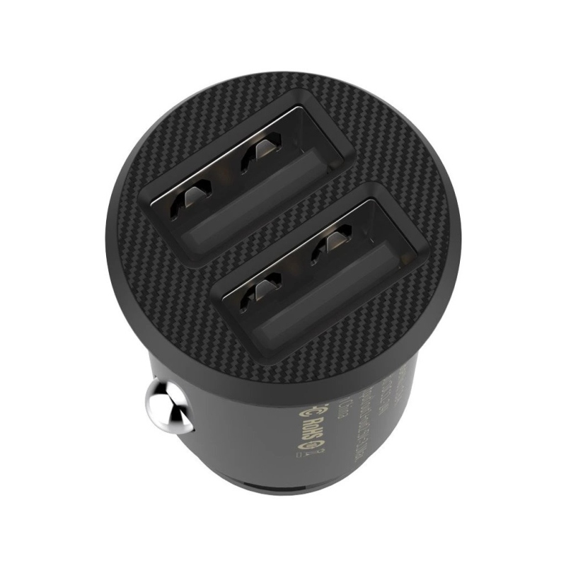 Baseus CCALL-ML01 Gabona autós töltő 15.5W 2x USB Fekete