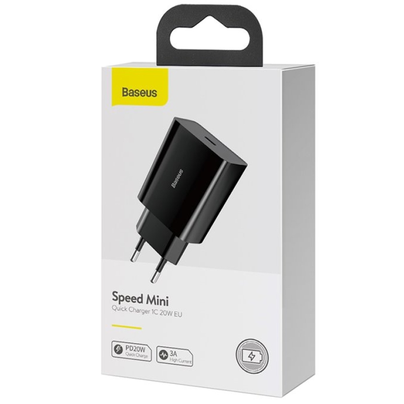 Baseus CCFS-SN01 Speed Mini töltő USB-C 20W fekete