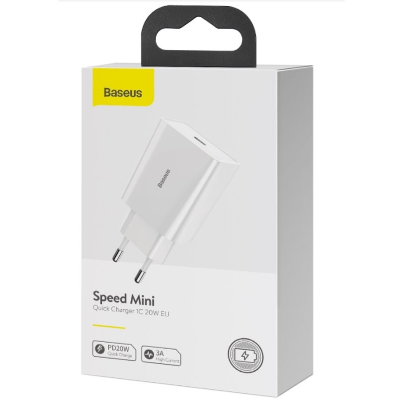 Baseus CCFS-SN02 Speed Mini töltő USB-C 20W Fehér