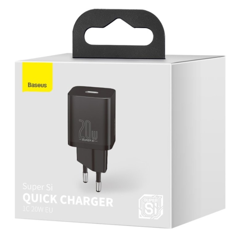 Baseus CCSUP-B01 Super Si gyorstöltő USB-C 20W Fekete