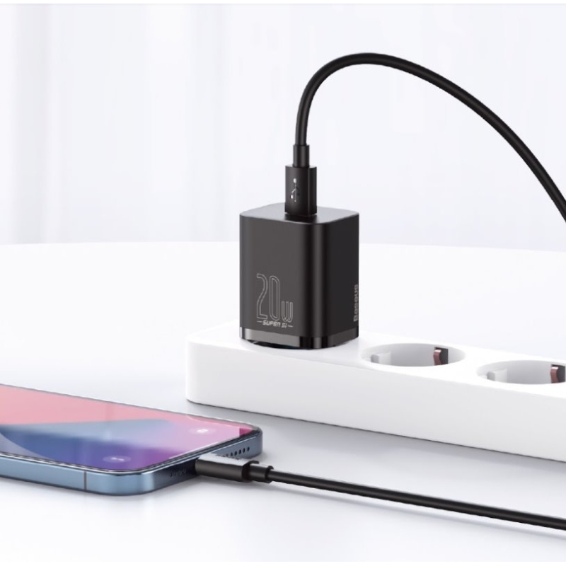 Baseus CCSUP-B01 Super Si gyorstöltő USB-C 20W Fekete