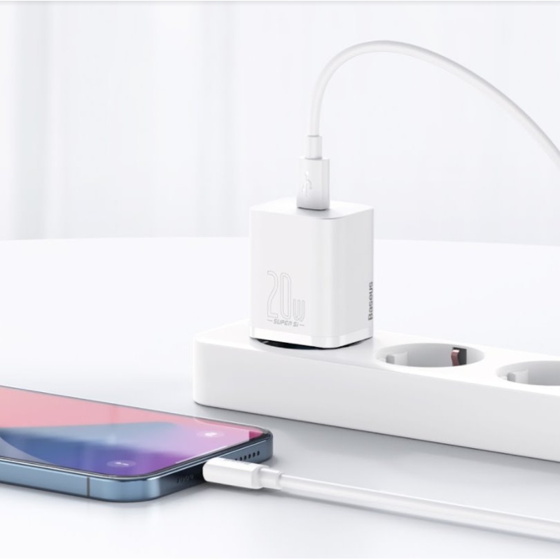 Baseus CCSUP-B02 Super Si gyorstöltő USB-C 20W Fehér