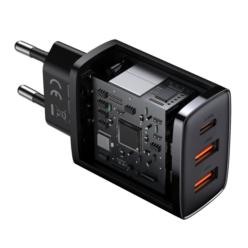 Baseus CCXJ-E01 Kompakt gyorstöltő USB-C 30W Fekete