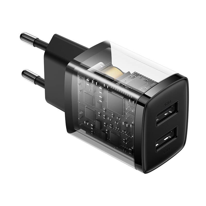 Baseus CCXJ010201 Kompakt töltő 2xUSB 10.5W fekete