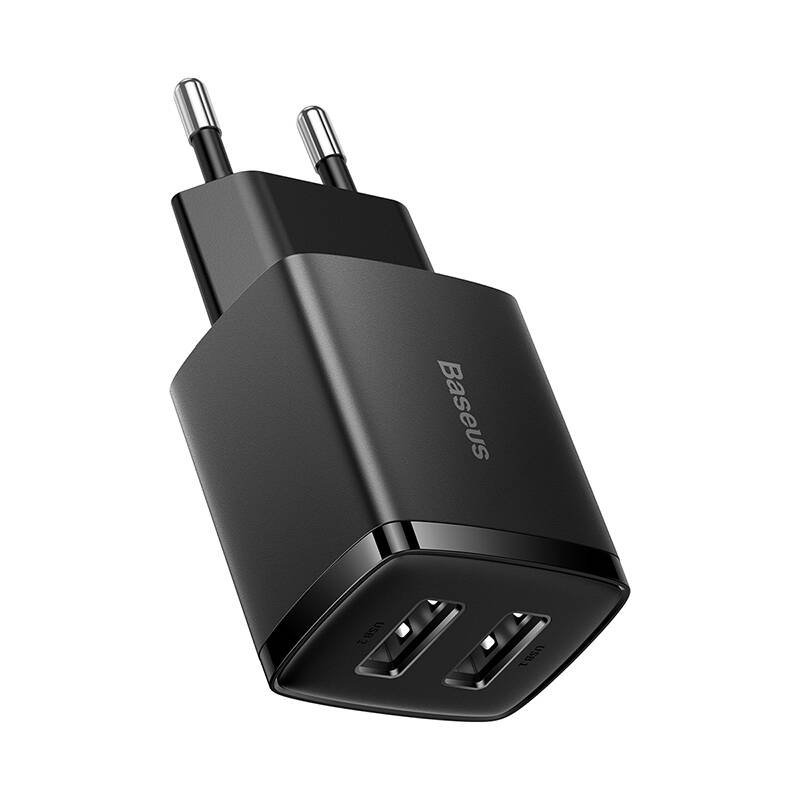 Baseus CCXJ010201 Kompakt töltő 2xUSB 10.5W fekete