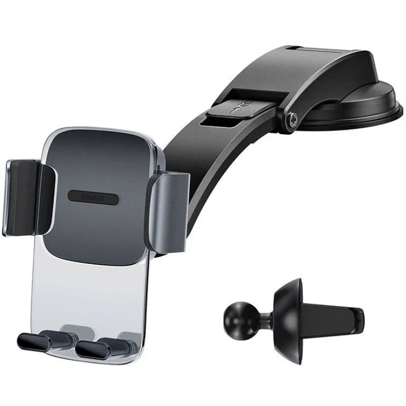 Baseus SUYK000001 Easy Control telefontartó a szellőzőnyíláshoz/tárcsapadhoz Fekete