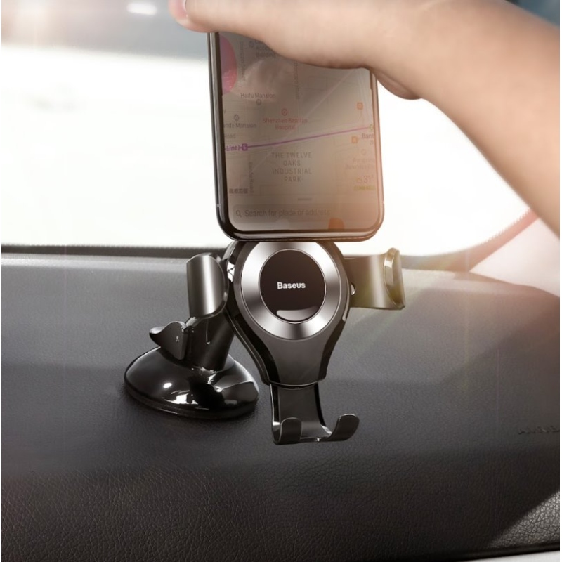 Baseus SUYL-XP0S Osculum Gravitációs autós tartó fekete/ezüst színben