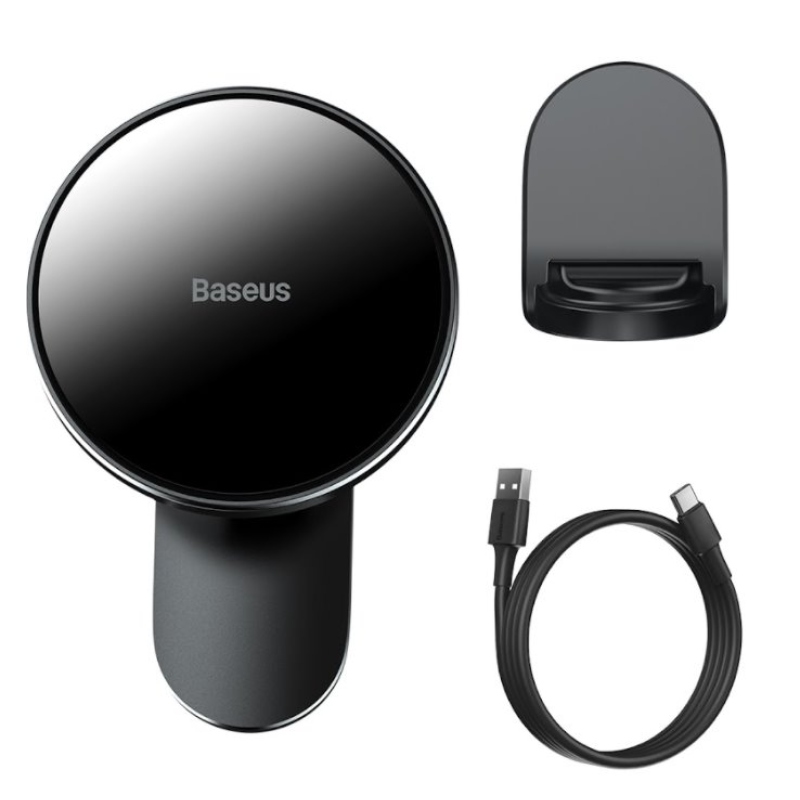 Baseus WXJN-01 Big Energy autós tartó vezeték nélküli töltéssel Fekete