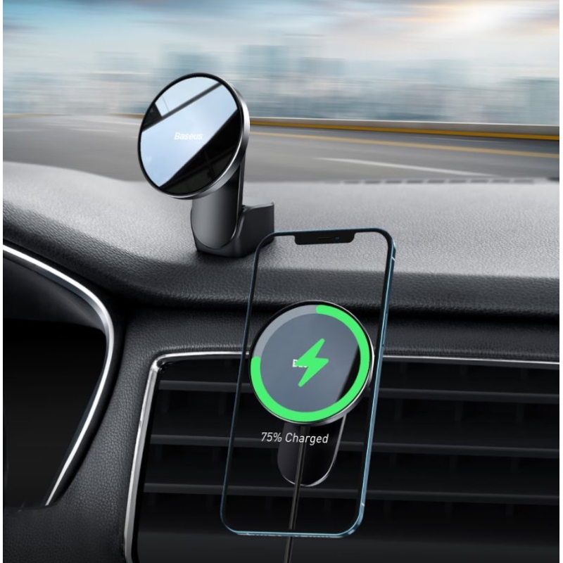 Baseus WXJN-01 Big Energy autós tartó vezeték nélküli töltéssel Fekete