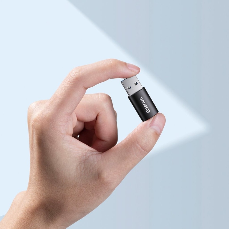 Baseus ZJJQ000103 Ingenuity Mini OTG adapter USB-C USB-A kékre