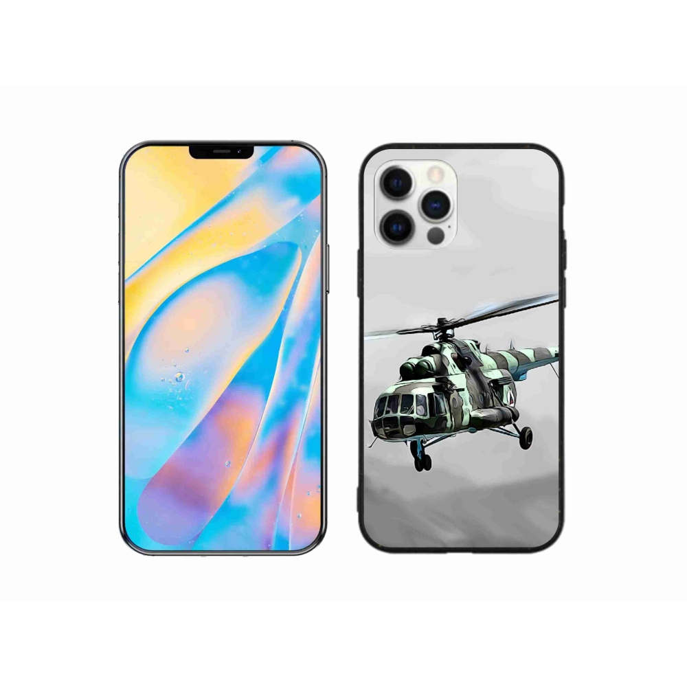 Zselés borítás mmCase iPhone 12 készülékhez - katonai helikopter