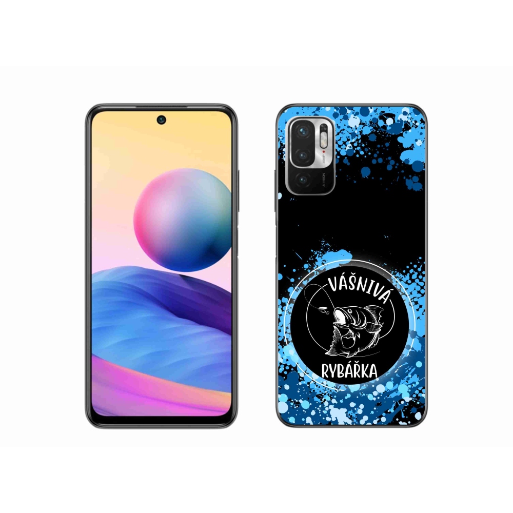 Gél borítás mmCase a Xiaomi Poco M3 Pro/5G számára - szenvedélyes halász fekete háttérrel