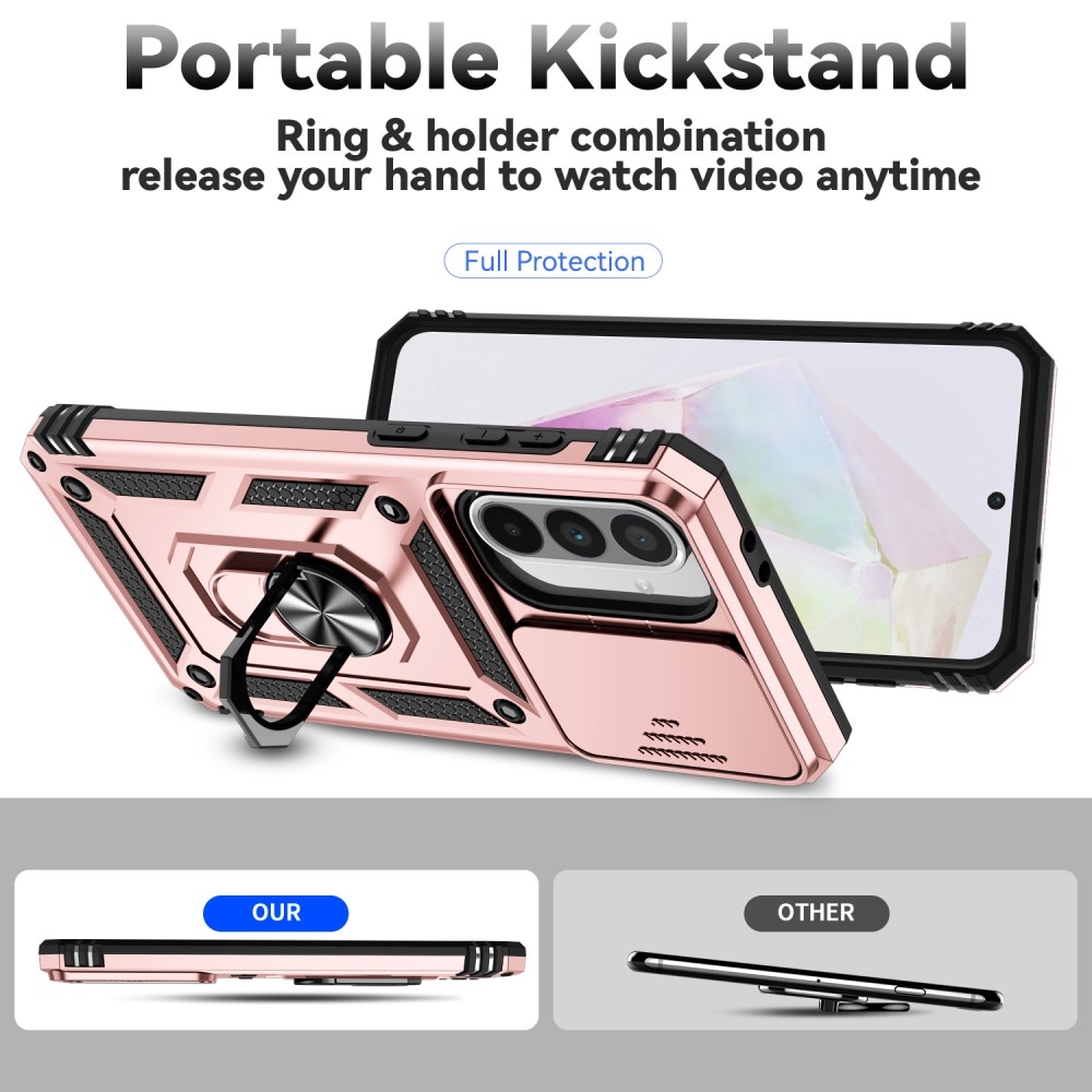 Gyűrűálló borítás Samsung Galaxy A36 5G készülékhez - rózsa arany